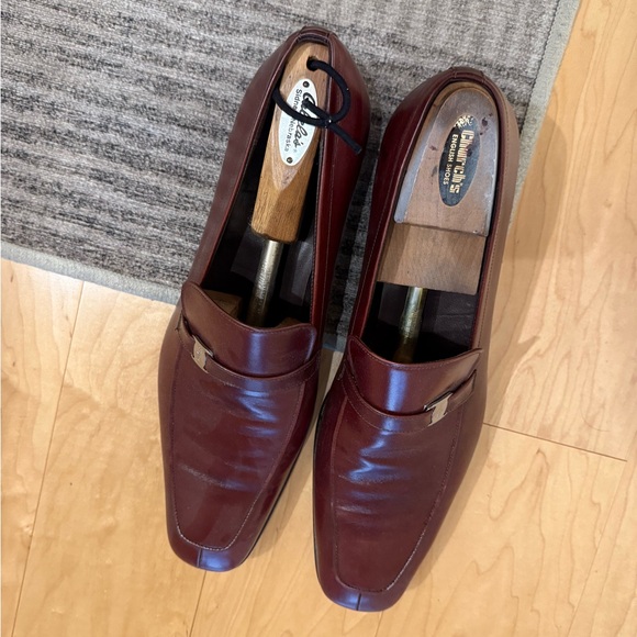Ferragamo Men's light burgundy Leather Loafers - Picture 4 of 6